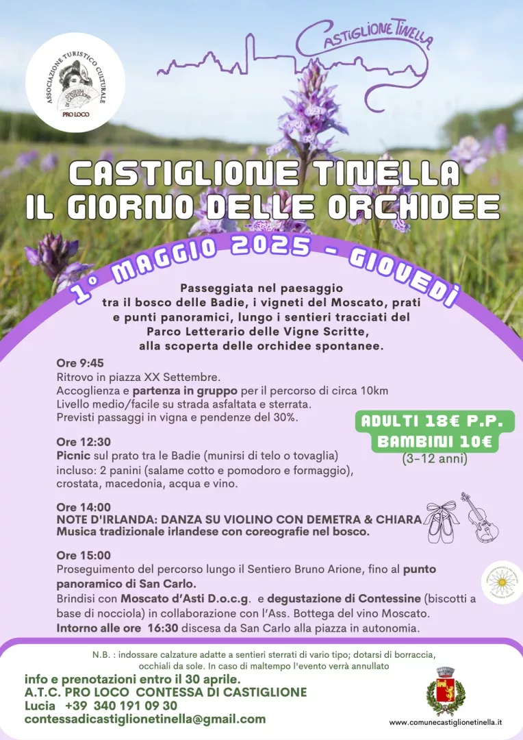 A Castiglione Tinella “Il Giorno delle Orchidee” in programma il 1° maggio